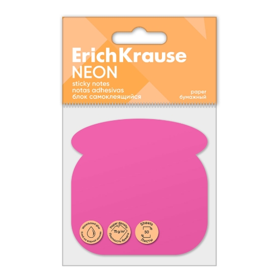 Bild von Erich Krause Haftnotizen - Neon Pink Telefonform 50 Blätter - Modell 61729