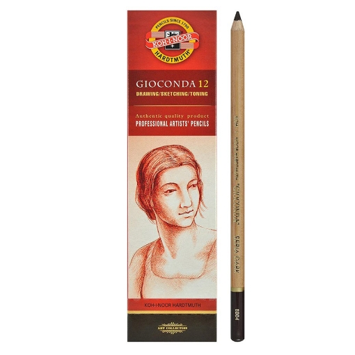 Picture of Gioconda Dark Brown Artist Charcoal Pencil - Koh-I-Noor Model 8804