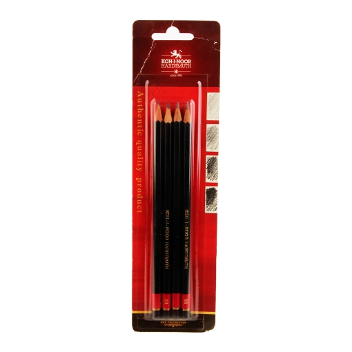 Picture of Koh-I-Noor Set of 4 Round Pencils ( 2B-4B-6B-8B ) Grades on Card