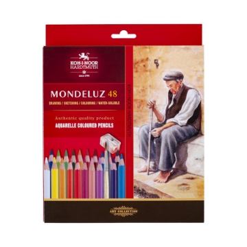 Show details for Koh-I-Noor Aquarelle Watercolor Colored Pencils - Set of 48 + 2 Brushes + Sharpener Picture of Koh-I-Noor Aquarelle Watercolor Colored Pencils - Set of 48 + 2 Brushes + Sharpener