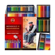 图片 Koh-I-Noor 水溶性色铅笔套装 - 48 色 + 2 支画笔 + 卷笔刀