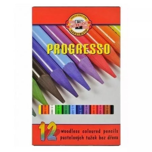 Picture of Koh-I-Noor Progresso Woodless Colored Pencils - Set of 12 Colors - Model 8750