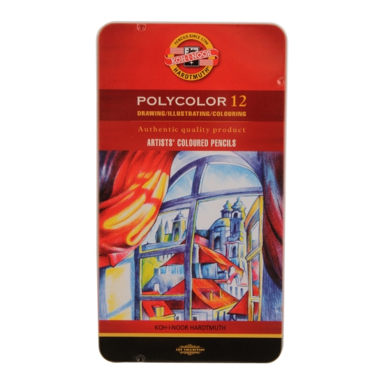 Picture of Koh-I-Noor Polycolor Colored Pencil Set for Artists - 12 Colors