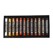 Bild von طقم ألوان سوفت باستيل تويزون دور 12 درجات بني دائري - كوهينور موديل 8522 B