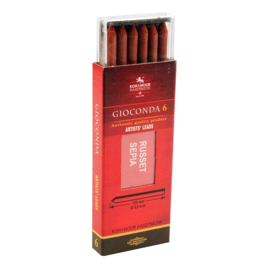 Image de Ensemble de crayons fusain rouge Gioconda - 6 pièces 5.6 mm - Koh-I-Noor