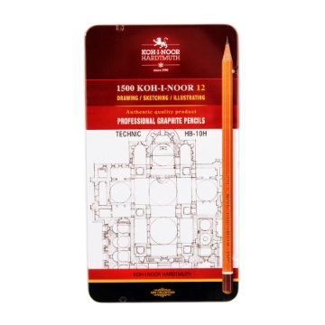 Show details for Set of 12 Hexagonal HB:10H Grade Pencils - Koh-I-Noor Technic - Model 1502/1 Picture of Set of 12 Hexagonal HB:10H Grade Pencils - Koh-I-Noor Technic - Model 1502/1