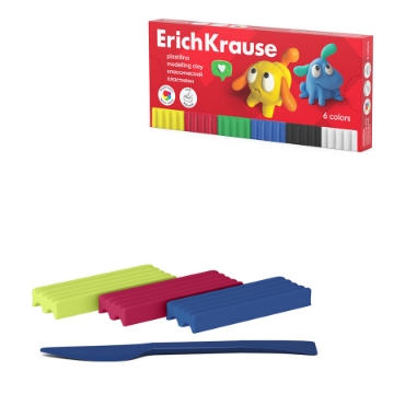 Show details for Jolly Friends Color Clay Erich Krause with Modeling Tool - 6 Pieces 108g - Model 61344 Picture of Jolly Friends Color Clay Erich Krause with Modeling Tool - 6 Pieces 108g - Model 61344