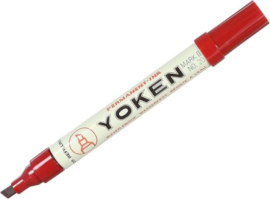 Imagen de قلم ماركر يوكن مشطوف احمر