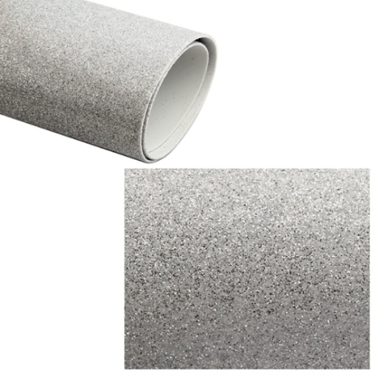 Picture of Flexible Foam Glitter Silver 2mm 50 x 70 cm