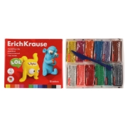 Image de Pâte à modeler Jolly Friends Erich Krause avec outil de modelage - 12 pièces, 216 g - Modèle 61347