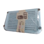 Picture of ستاند 4 رف مستطيل بلاستيك أزرق فاتح