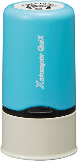 Picture of Round Name Stamp 13 mm Blue - X-Stamper QN32Shchihata