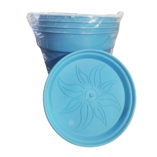 Picture of ستاند وعاء زرع مستدير مع طبق ألوان 19 سم عبوة 4 99041