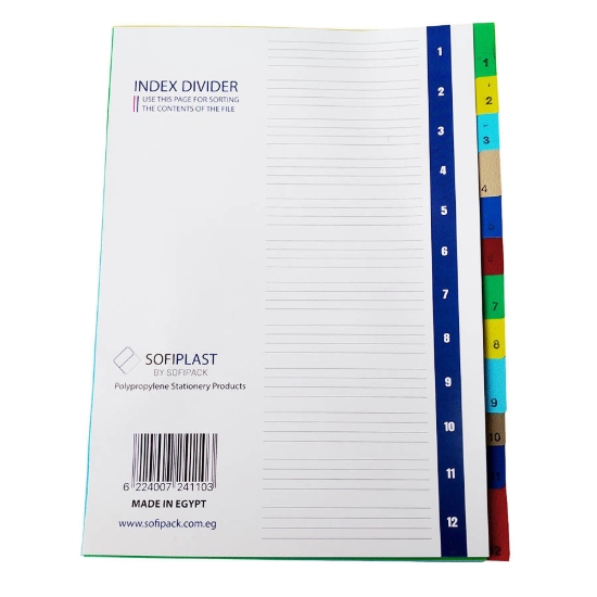 Picture of Plastic spacers Colors and numbers 112 Sofi Plast