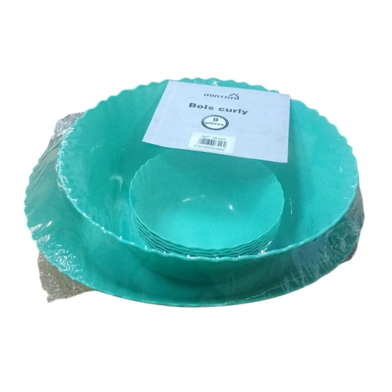 Imagen de Juego de 3 Cuencos Redondos Curvos Verde Claro Tamaños - Mintra 6556