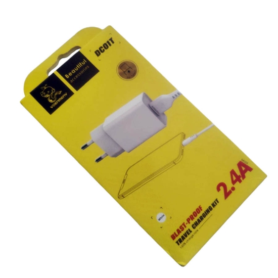 图片 شاحن منزلي طراز CS01T من C إلى USB أبيض من كيندكس موديل KX3331