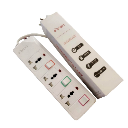 图片 مشترك كهرباء بالسلك 3 مخرج ( On/off switch) طول السلك 1.5 سم إي ترين موديل PS 073