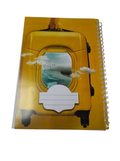 Bild von كشكول مدرسي إنجليزي شكل شنطة سفر غلاف كوشيه 100 ورقة 16 × 22.5 اكسترا لاين