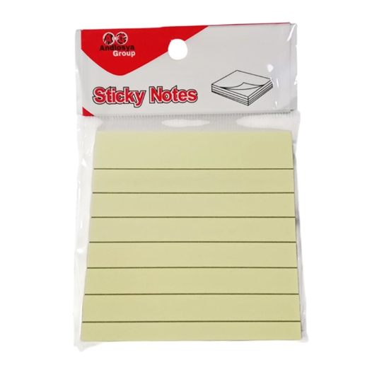 Picture of بوست إيت أصفر مسطر 100 ورقة 3 * 3 مم موديل BY-7