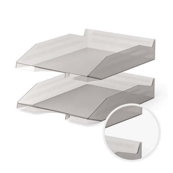 Imagen de Bandeja de documentos de oficina color ahumado de plástico Erich Krause - Modelo EK 46051