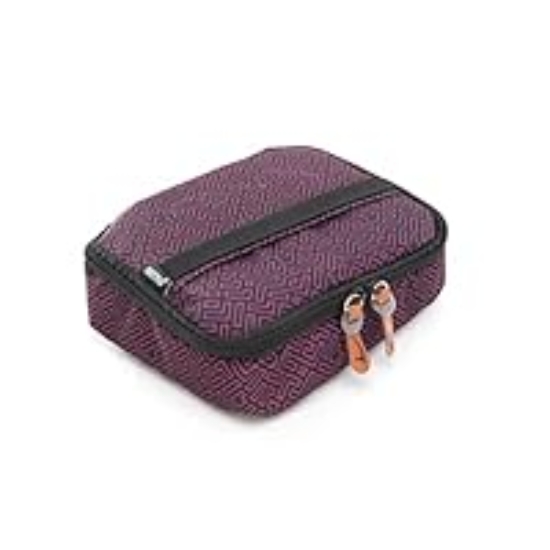 Image de Sac à lunch rouge Zigzag + boîte à lunch, 1,4 L, 16 x 19 cm - Mintra