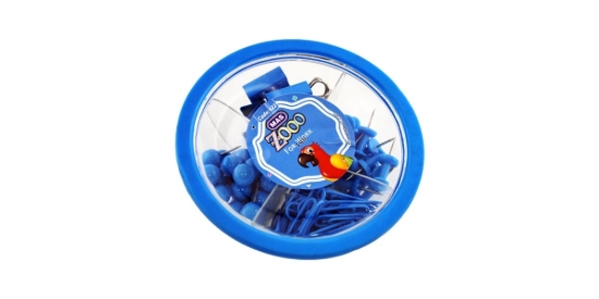 Picture of Mass Plastic Pins Box - Pink Divided Four Pins: Perspective Pin + Round Pin + Bulldog + Clips Pin - Model 622-623