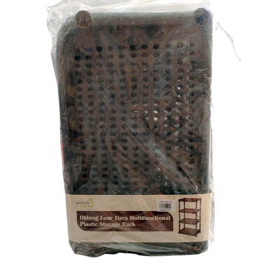 图片 灰色塑料矩形架 4 层 – Mintra