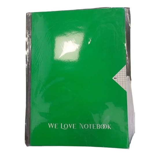 图片 كشكول جامعي إيطالي دبوس 60 ورقة مربعات غلاف كرتون ألوان سادة A4