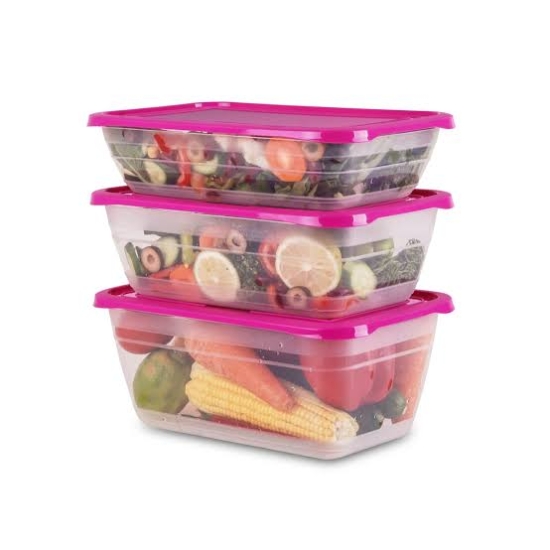 Picture of Food Storage Set 3 Pieces Rectangular 2.3 Liter - 5506