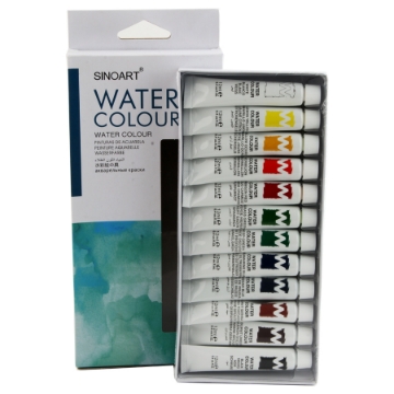 Show details for Sino Art Watercolors, 12 Colors, 12 ml – Model SFP001 Picture of Sino Art Watercolors, 12 Colors, 12 ml – Model SFP001