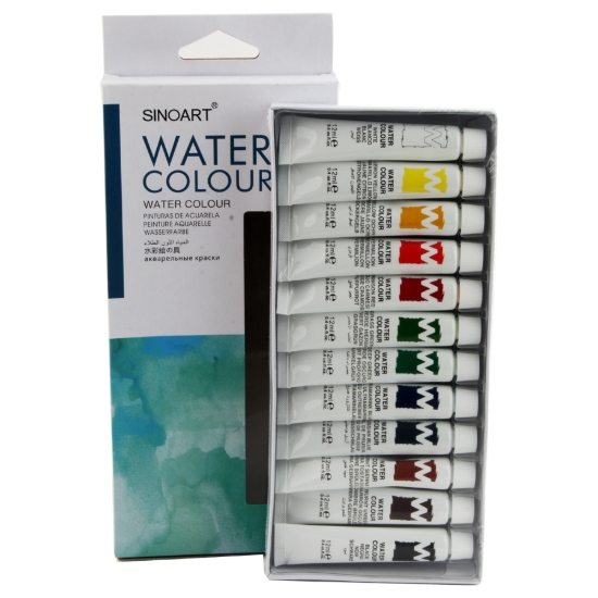 Picture of Sino Art Watercolors, 12 Colors, 12 ml – Model SFP001