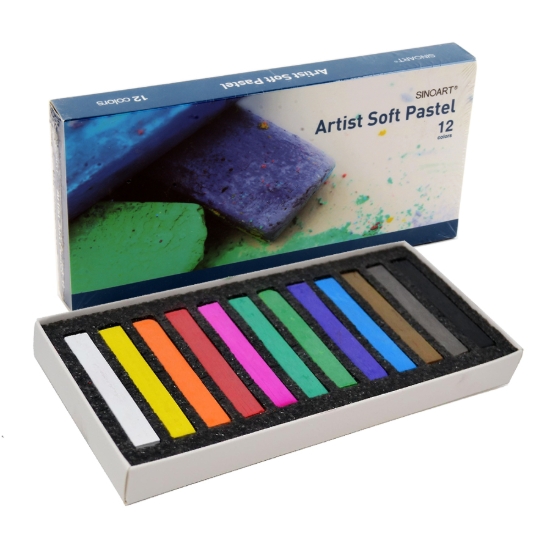 Image de Pastels tendres Sino Art, 12 couleurs – Modèle P099