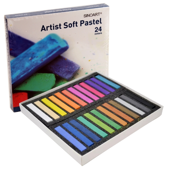 Image de Pastels tendres Sino Art, 24 couleurs – Modèle P099