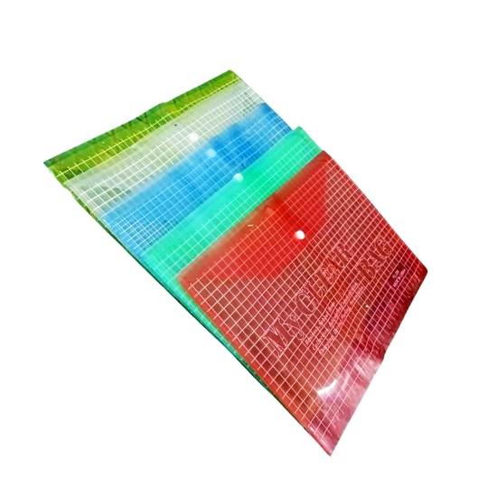 Picture of Plastic folder with capsule grid foolscap transparent colors 180 microns - Model FC 209