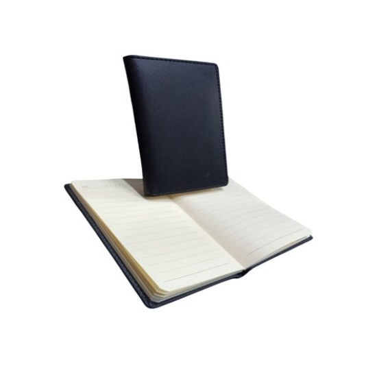 Bild von Leder-Notizbuch mit Fadenheftung, Größe 17,5 × 10, 96 cremefarbene Seiten