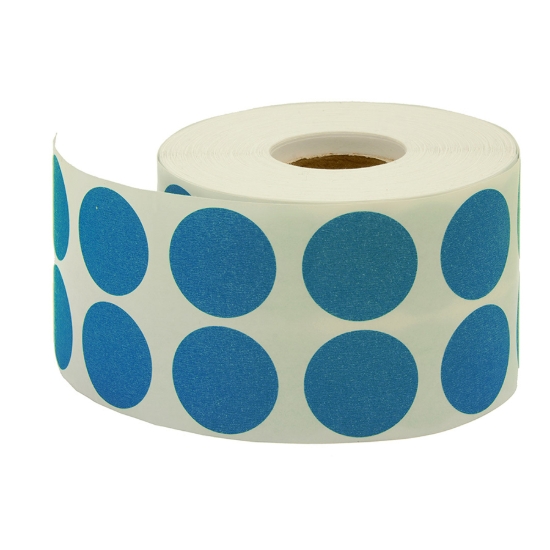 Image de Roulette d'autocollants décoratifs forme ronde 20 mm couleur bleu clair - Tanex 2500