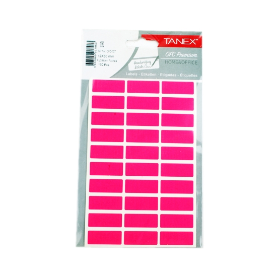 Picture of Office Stickers Fuchsia Color 5 Sheets A5 30 * 12 /30 mm - Tanex OFC-107
