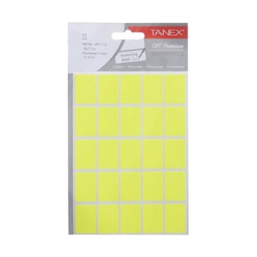Show details for Office Labels, Yellow 5 Sheets 27 x 19 mm 5A Quantity 25 - Tanex OFC112 Picture of Office Labels, Yellow 5 Sheets 27 x 19 mm 5A Quantity 25 - Tanex OFC112