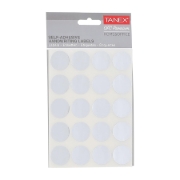 Picture of Round Adhesive Office Stickers, Silver Color, 25mm, 10*20 - Tanex OFC-132