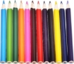 Picture of Wooden pencils, 12 colors, short medical triangle keyroad, Model KR971285.