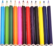 图片 木制铅笔，12种颜色，短款医用三角形钥匙路，型号KR971285。