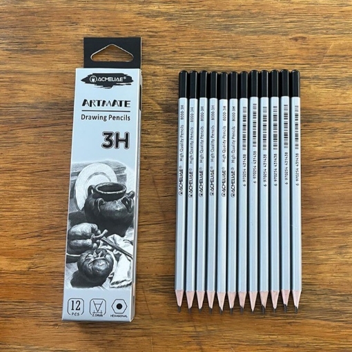 Picture of Acmeliae Hexagonal Graphite Pencil Graded Model 8000-3H