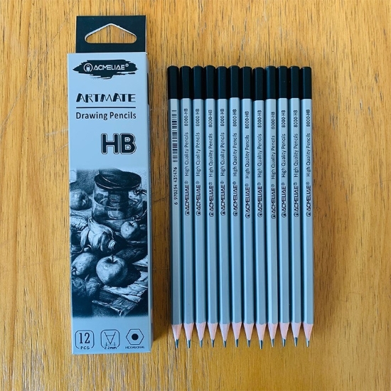 Picture of قلم رصاص سداسى اكاميليا درجات - موديل 8000-HB