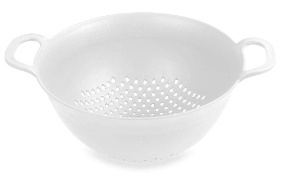 Image de Colander en plastique, petite taille, couleur blanche - Mintra 98953