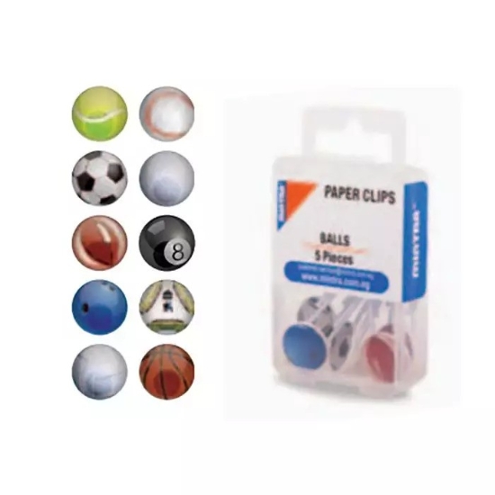 Image de علبة بلاستيك دبوس كلبس منترا كرات الوان - عبوة 5 دبوس - موديل 96500