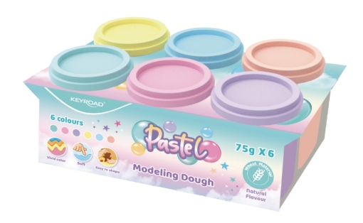 Picture of Keyroad modeling clay – 6-pack pastel colors 450g model KR972562