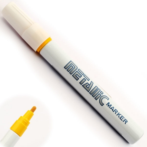Image de Stylo coréen Duku Jaune - Métallique
