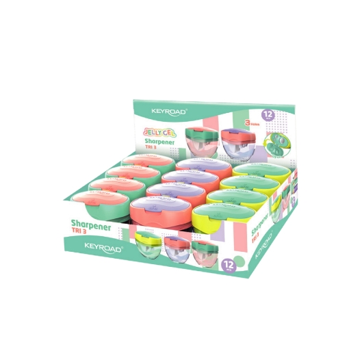 Picture of Keyroad Jelly Gel dual-hole sharpener with container – model KR973106