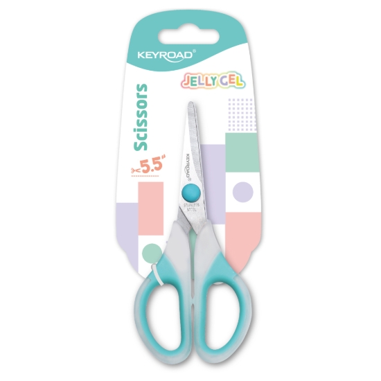 图片 Keyroad 果冻系列儿童金属剪刀 13厘米 – 型号 KR973116
