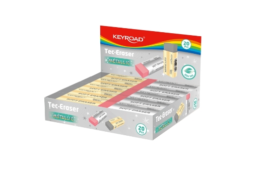Picture of Keyroad Large Metallic Eraser, Soft Colors – Model KR972929